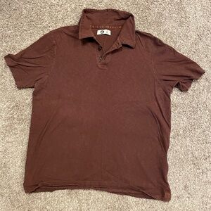 American Giant Slub Polo, Size Large, Color Burgundy